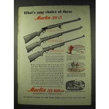 1948 Marlin Model 39-A, 81-DL, 80-DL Rifle Ad