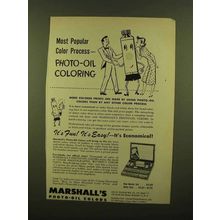 1950 Marshall's Photo-Oil Colors Ad - Popular