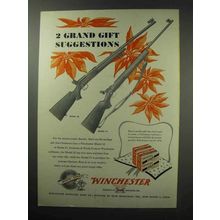 1950 Winchester Model 52 and 75 Rifle Ad - Gift