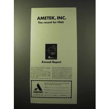 1964 Ametek Inc Ad - The Record for 1963