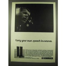 1974 Shure Vocal Master Ad - Carry Speech Insurance