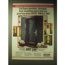 1989 Sears Insulating Storm Door Ad - Get Sears sturdiest, strongest