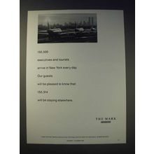 1989 The Mark Hotels Ad - 150,500 executives and tourists arrive in New York