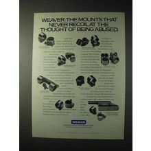 1990 Weaver Mounts Ad - Never Recoil at Being Abused