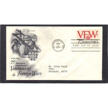 FDC Art Craft 1525 10c VFW (Cachet-Typed/A) CV42323