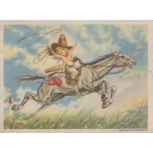 Child Cowboy Like Old Western Film & Lassoo Alaska Postcard