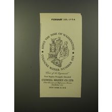 1954 Caswell Massey Cologne Water Number Six Ad - Since the time of Washington