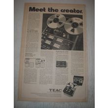 1973 TEAC Model 3340 4-Channel Tape Deck Ad - Meet the Creator