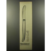1956 Fraser's Laurel Flatware Ad - Laurel elegance in Cromargan stainless