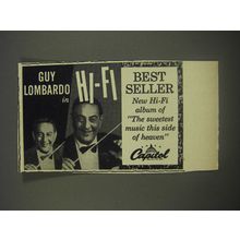 1956 Capitol Records Advertisement - Guy Lombardo in Hi-Fi