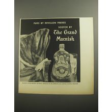 1956 Grand Macnish Scotch Ad - Furs by Revillon Freres