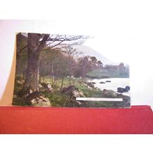 LAKE & MOUNTAIN used antique postcard by Millar & Lang. 1908 PINHOE, DEVON pm =