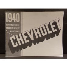1940 Chevrolet Special Deluxe Master Deluxe Master 85 Sales Brochure
