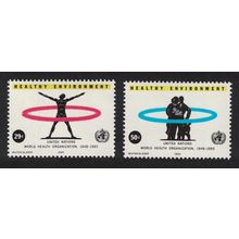 UN New York 45th Anniversary of WHO 2v 1993 MNH SG#635-636