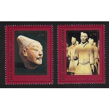 UN Geneva Terracotta Warriors from Emperor Qin Shi Huang's Tomb 2v 1997 MNH