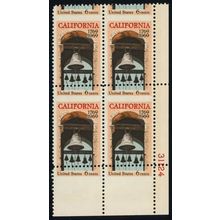 1373, MNH 6¢ California - Scarce Misperfed Error Plate Block * Stuart Katz