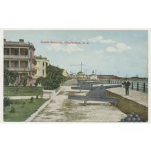 Charleston South Battery Civil War Cannon & Balls early 20th C RPPC