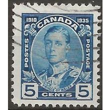 Canada 1933 SG338 5c Blue Silver Jubilee Fine Used ..