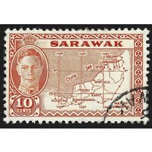 SARAWAK 1952 10c Sc#195 USED @N801