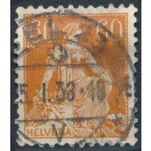 Helvetia: 60c - Switzerland 1918 - FH - MiNr 140x (D)