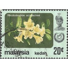 KEDAH, MALAYSIA, FLOWERS, Rhododendron scortechinii, green 1983, 20c, #3