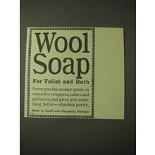 1900 Swift and Co. Wool Soap Ad