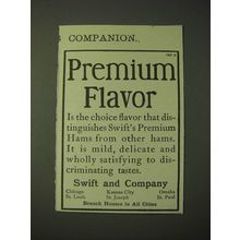 1900 Swift and Company Ad - Premium Flavor