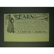 1900 W.G. Baker Ad - Baker's Teas - Woman Cyclist