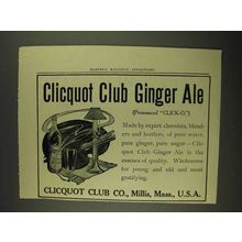 1908 Cliquot Club Ginger Ale Ad