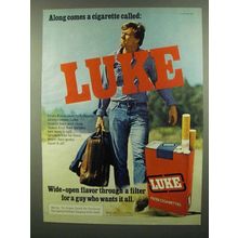 1974 Luke Cigarettes Ad - Along Comes a Cigarette