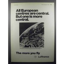 1974 Lufthansa Airlines Ad - European Centres