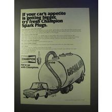 1977 Champion Spark Plugs Ad - Appetite Getting Bigger