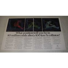 1989 Mercedes-Benz Cars Ad - What position will you be in 80 milliseconds