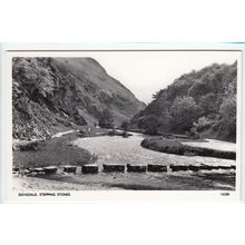 Dovedale Stepping Stones Derbyshire RP Postcard V6280