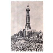 BLACKPOOL TOWER, LANCASHIRE used vintage postcard 1960 postmark =