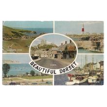 BEAUTIFUL DORSET multiview used postcard by J Salmon 1965 postmark =