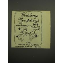 1952 The Sherry Netherland Hotel Ad - Wedding receptions par excellence