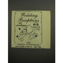 1952 The Sherry Netherland Hotel Ad - Wedding receptions par excellence