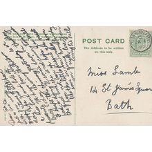 Timsbury Somerset Village 1909 Greetings Postmark Postcard