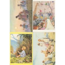 Margaret Tarrant Please Feed The Zoo Animals 4x Medici Postcard s