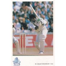 Sanjay Manjrekar India Cricket Team Classic Card Postcard
