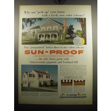 1957 Pittsburgh Paints Sun-Proof Paint Ad - Why not perk up your house