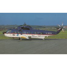 Sikorsky S-61N G-BODA Helicopter Plane Swiss Postcard
