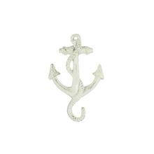 Pack Of 2] Whitewashed Cast Iron Anchor Hook 5""