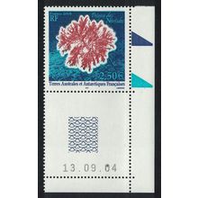 FSAT TAAF 'Peigne des Neriedes Antarctic Flora Corner Date 2005 MNH SG#537