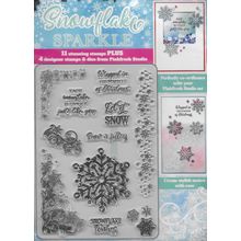 Snowflake Sparkle Stamp Set. Stamping Cardmaking Scrapbooking Crafts