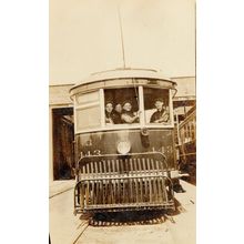 Car Barn American Farm Rakes Train & Drivers Old Photo Postcard