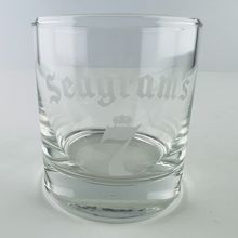 Seagrams 7 Crown Whiskey Short Bar Mixed Drink Lowball Cocktail Glass