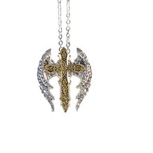 Angel Wings Cross Necklace 2 Tone Color Christmas Birthday Gift A69