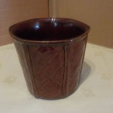 Vintage Brown Glazed Flower Pot Holder by Churchill, England